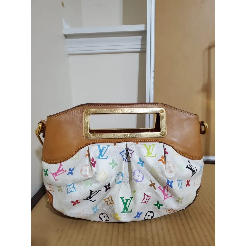 LOUIS VUITTON White Monogram Multicolore Judy PM Bag - Picture 6 of 13